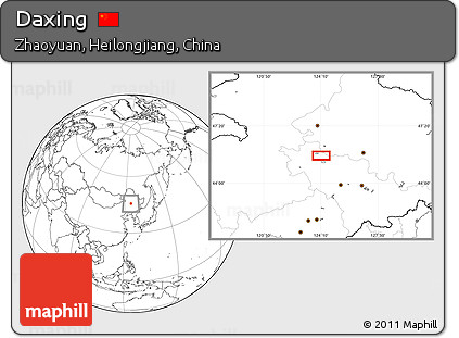 Blank Location Map of Daxing