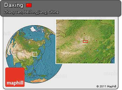 Satellite Location Map of Daxing