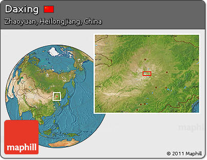 Satellite Location Map of Daxing