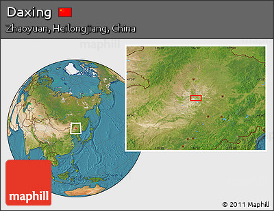 Satellite Location Map of Daxing