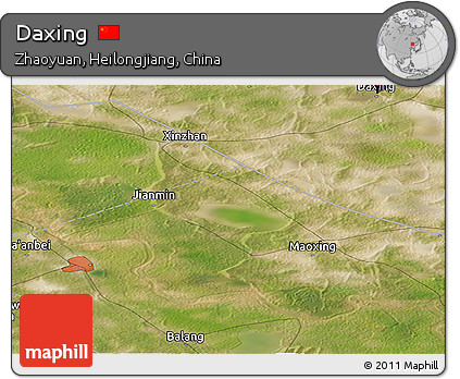 Satellite Panoramic Map of Daxing