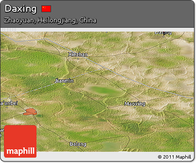 Satellite Panoramic Map of Daxing