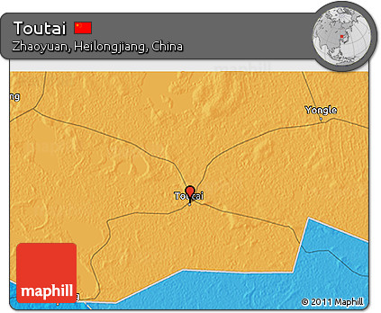Political 3D Map of Toutai