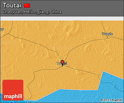Political 3D Map of Toutai