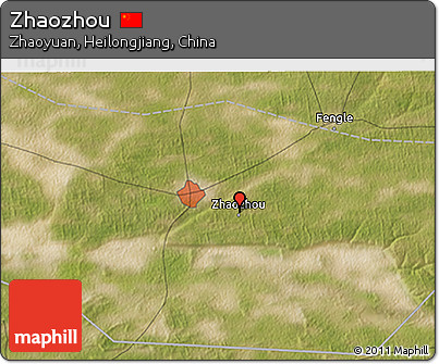 Satellite 3D Map of Zhaozhou