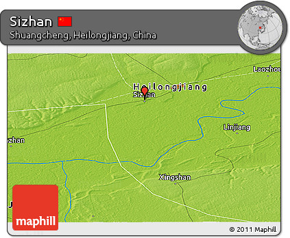 Physical Panoramic Map of Sizhan