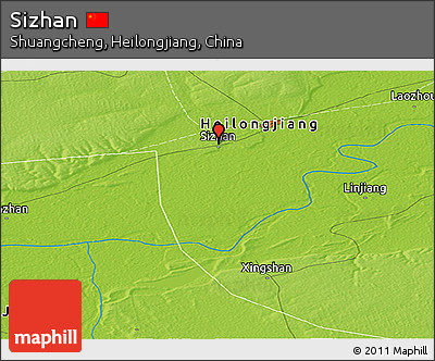 Physical Panoramic Map of Sizhan