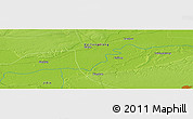 Physical Panoramic Map of the area around 45° 35' 46" N, 125° 52' 30" E