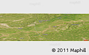 Satellite Panoramic Map of the area around 45° 35' 46" N, 125° 52' 30" E