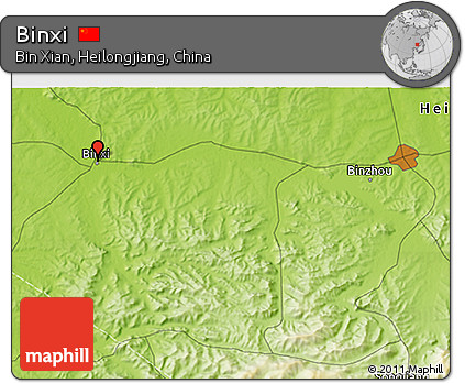 Physical 3D Map of Binxi
