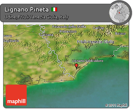 Satellite 3D Map of Lignano Pineta
