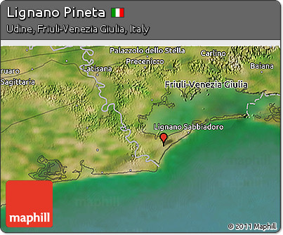 Satellite 3D Map of Lignano Pineta