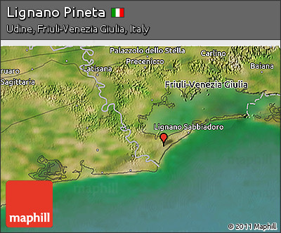 Satellite 3D Map of Lignano Pineta