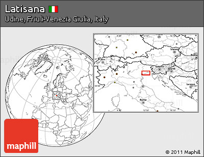 Blank Location Map of Latisana
