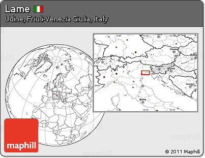 Blank Location Map of Lame