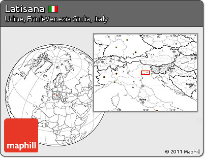 Blank Location Map of Latisana