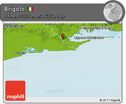 Physical Panoramic Map of Brigolo