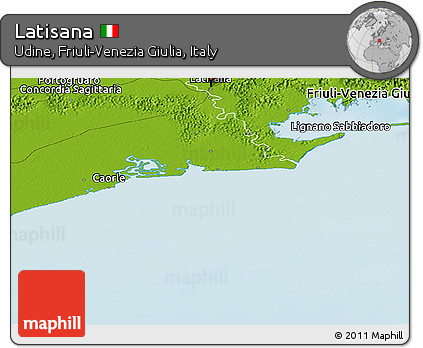 Physical Panoramic Map of Latisana