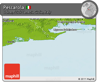 Physical Panoramic Map of Pescarola