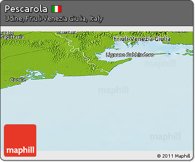 Physical Panoramic Map of Pescarola