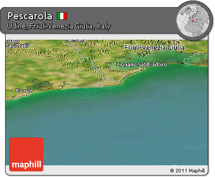 Satellite Panoramic Map of Pescarola
