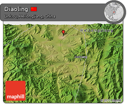 Satellite 3D Map of Diaoling