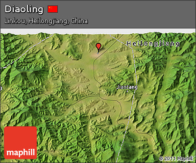 Satellite 3D Map of Diaoling