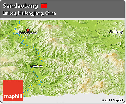 Physical Panoramic Map of Sandaotong