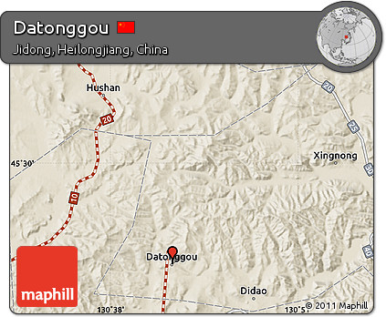 Shaded Relief Map of Datonggou