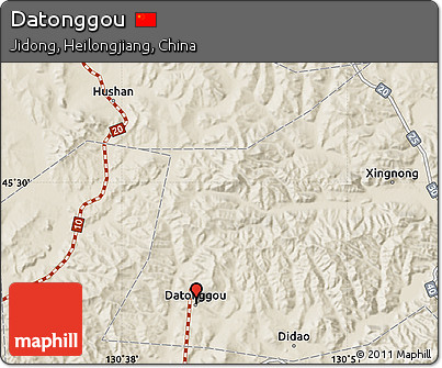 Shaded Relief Map of Datonggou