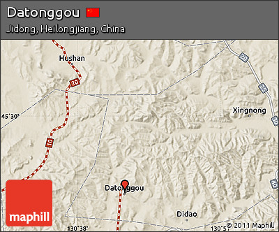 Shaded Relief Map of Datonggou