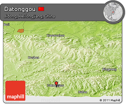 Physical Panoramic Map of Datonggou