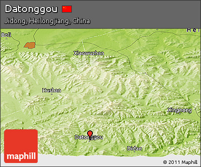 Physical Panoramic Map of Datonggou