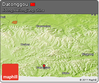 Physical Panoramic Map of Datonggou