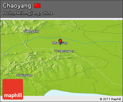 Physical Panoramic Map of Chaoyang