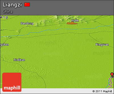 Physical Panoramic Map of Liangzi
