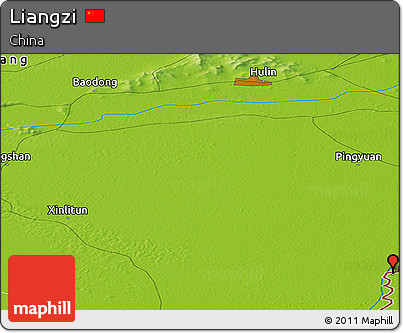 Physical Panoramic Map of Liangzi