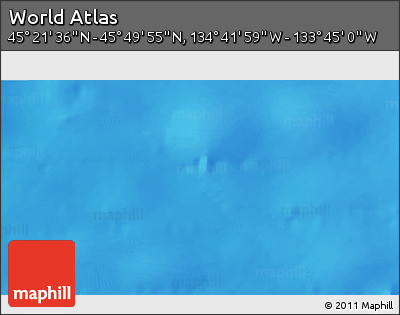 Physical 3D Map of the Area around 45° 35' 46" N, 134° 13' 29" W