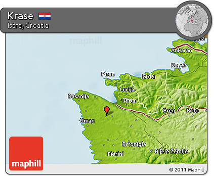 Physical 3D Map of Krase