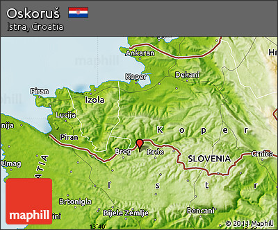 Physical Map of Oskoruš