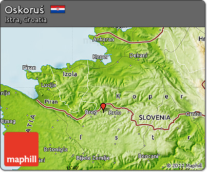 Physical Map of Oskoruš