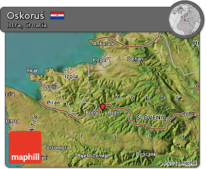 Satellite Map of Oskoruš