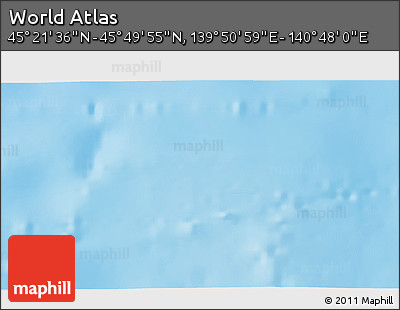 Physical 3D Map of the Area around 45° 35' 46" N, 140° 19' 29" E