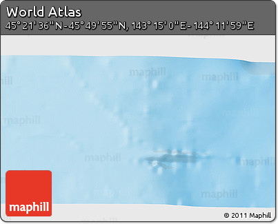 Physical 3D Map of the Area around 45° 35' 46" N, 143° 43' 29" E