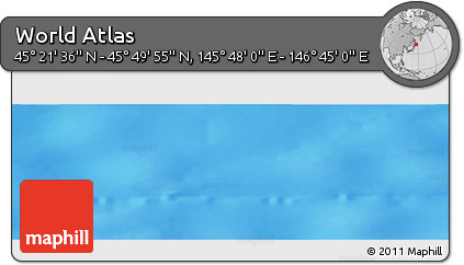 Physical Panoramic Map of the Area around 45° 35' 46" N, 146° 16' 30" E