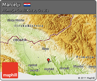Physical 3D Map of Marčelji