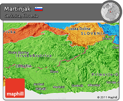 Political Panoramic Map of Martinjak