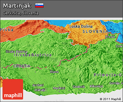 Political Panoramic Map of Martinjak