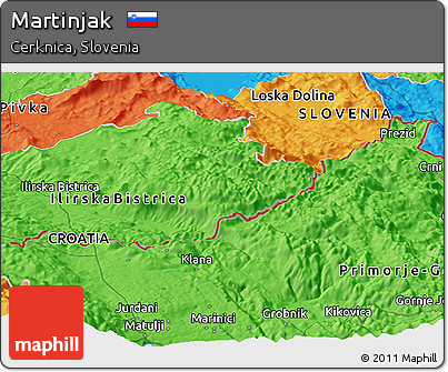 Political Panoramic Map of Martinjak