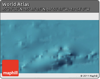 Satellite 3D Map of the Area around 45° 35' 46" N, 14° 22' 30" W